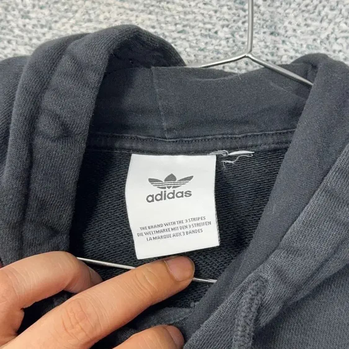 아디다스 빈티지 로고 오버핏 후드티 M 상품이미지3