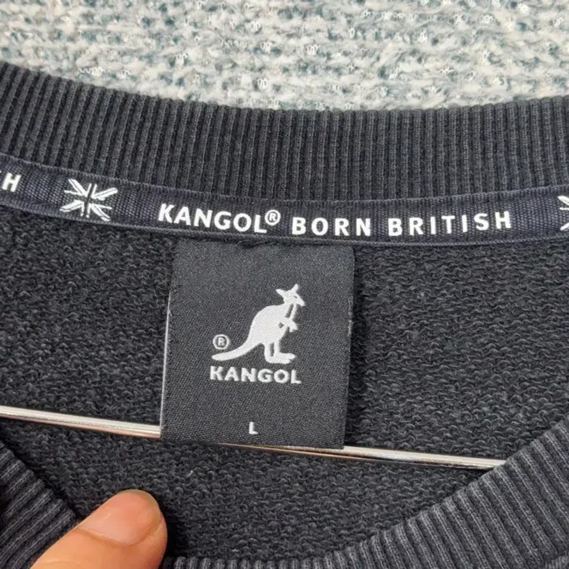 캉골 프린팅 빅로고 블랙 맨투맨 L 상품이미지3