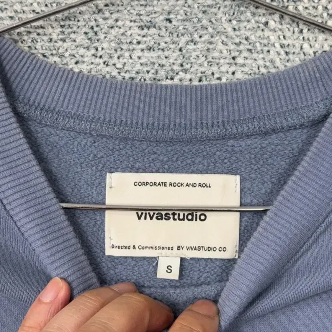 비바스튜디오 로고 스웻셔츠 오버핏 맨투맨 S 상품이미지3