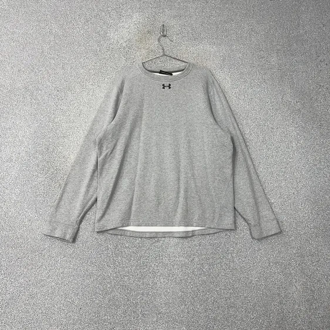 언더아머 센터로고 캐주얼 그레이 긴팔티 L 상품이미지1