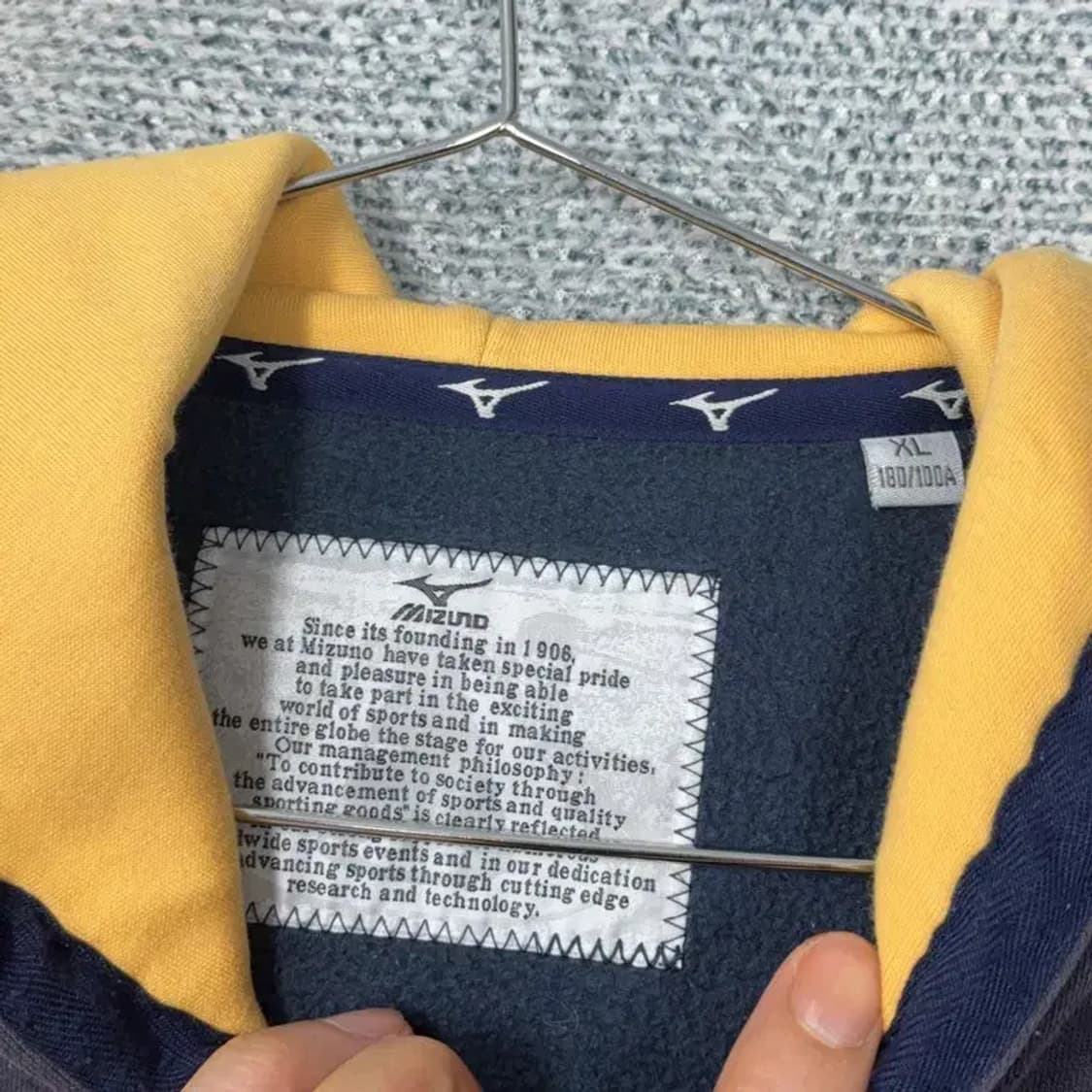 미즈노 빈티지 백로고 후드집업 XL 상품이미지3