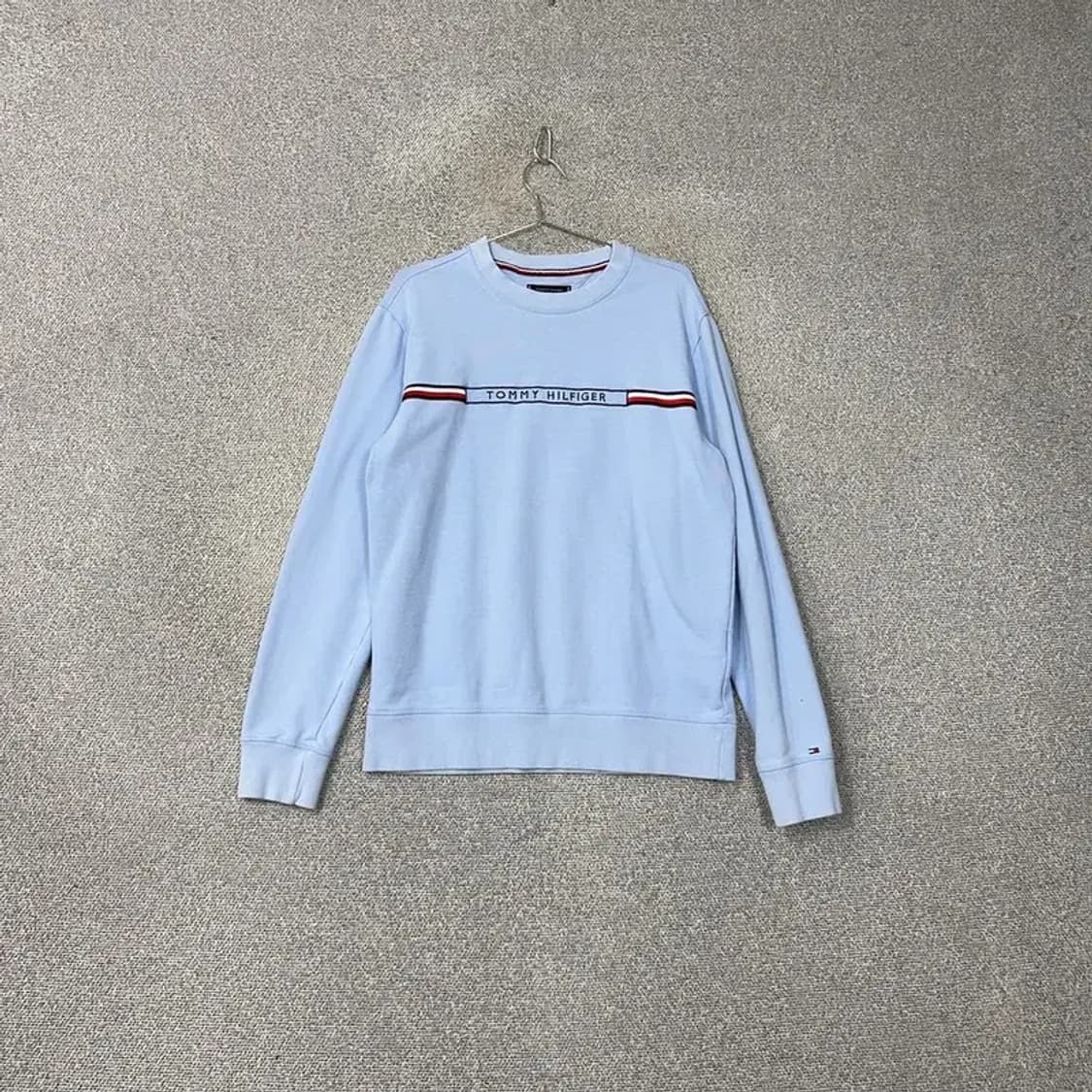 타미힐피거 캐주얼 연하늘 로고 맨투맨 L 상품이미지1