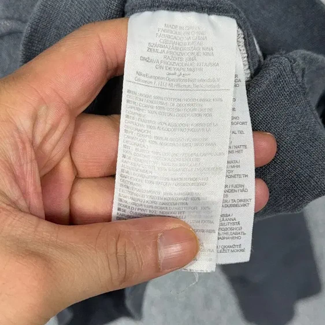 나이키 캐주얼 로고 그레이 오버핏 후드티 M 상품이미지4