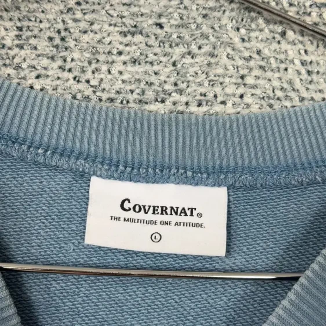 커버낫 로고 스티치 맨투맨 L 상품이미지3