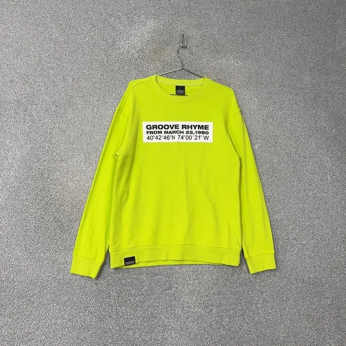 그루브라임 형광 맨투맨 L 상품이미지1