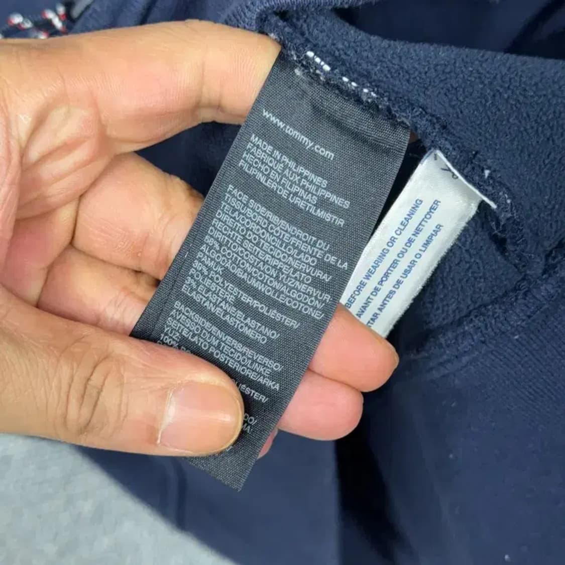 타미힐피거 네이비 로고 캐주얼 후드 집업 자켓 L 상품이미지4