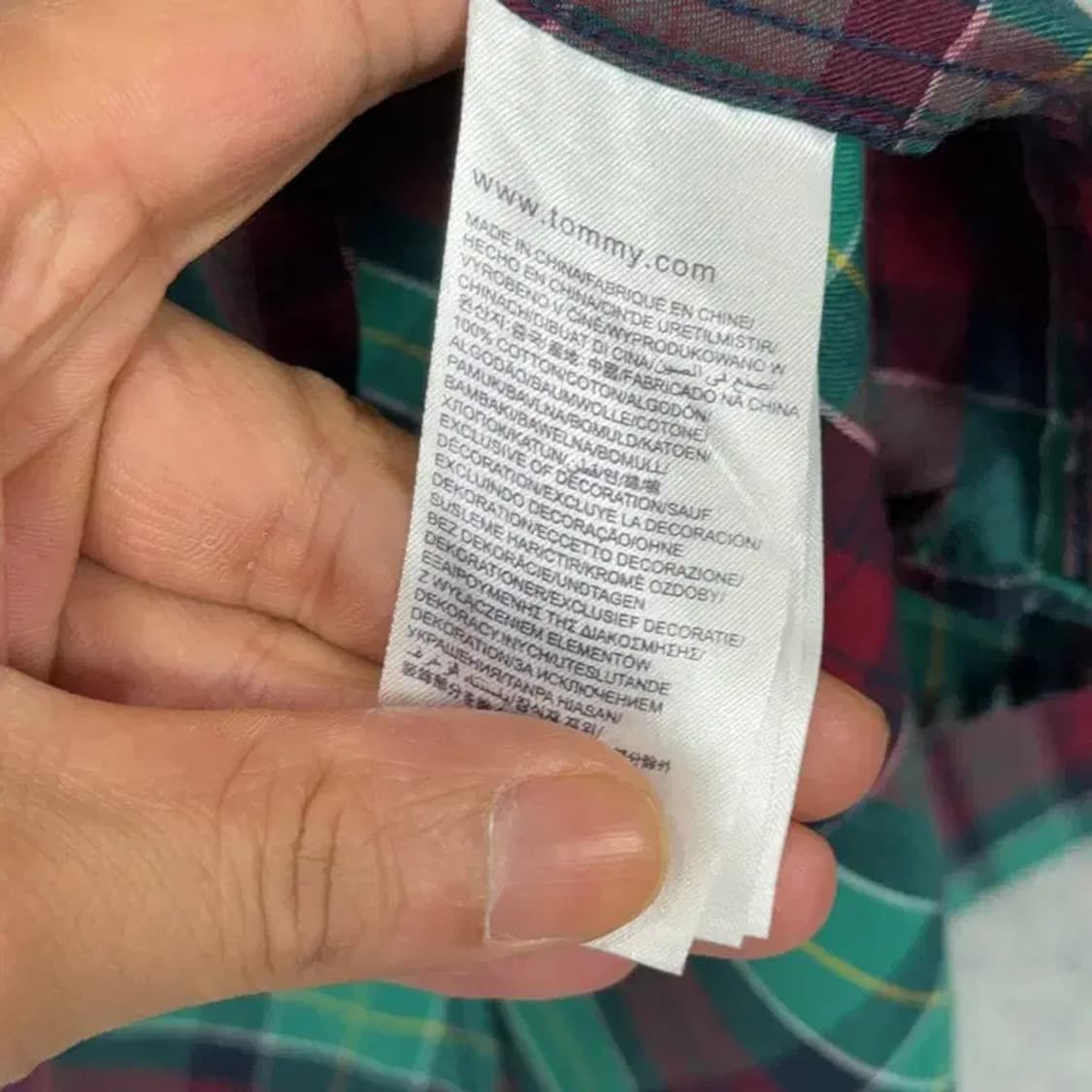 타미힐피거 로고 빈티지 체크셔츠 S 상품이미지4