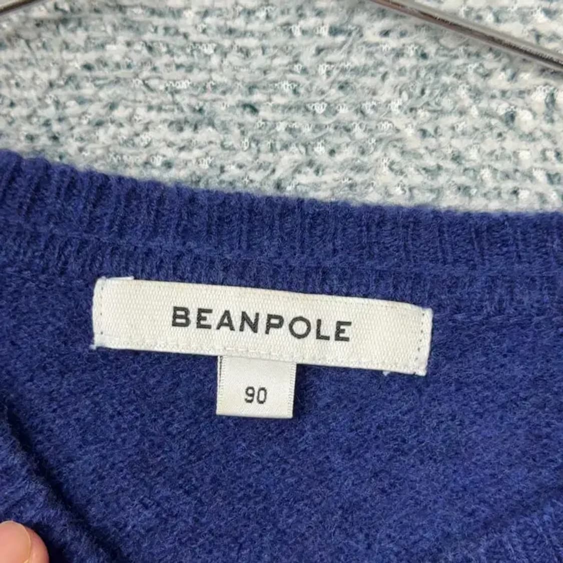 빈폴 블루 셔츠 레이어드 니트 90 상품이미지3
