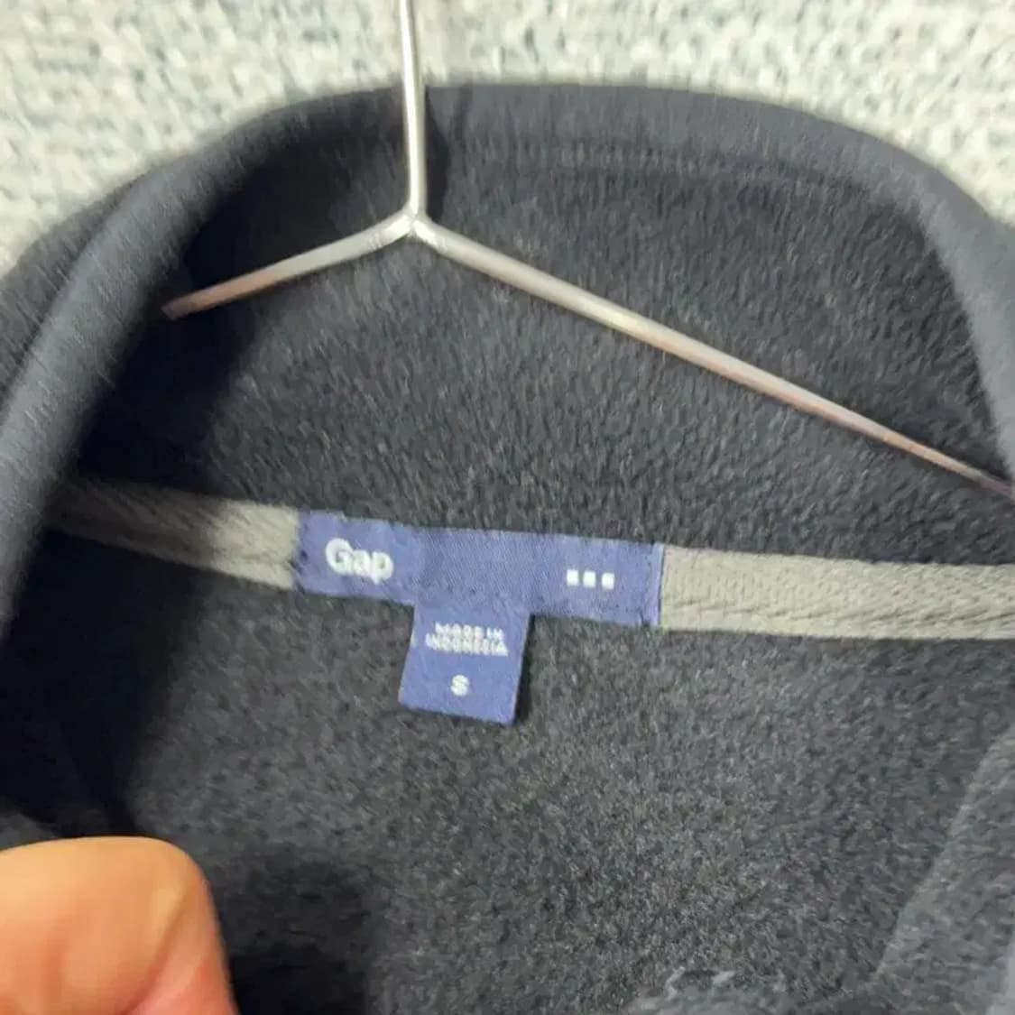 갭 로고 캐주얼 반집업 긴팔 후리스 S 상품이미지3