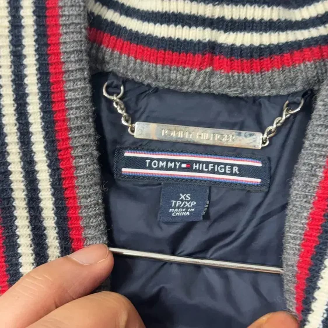 타미힐피거 퀄팅 라인 롱 가디건 XS 상품이미지5