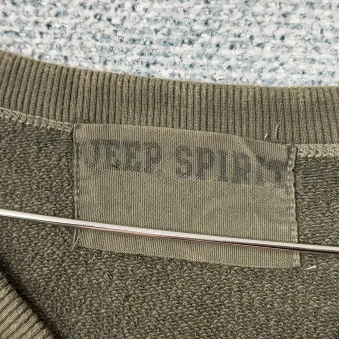 지프 빈티지 패치 카키 맨투맨 L 상품이미지3