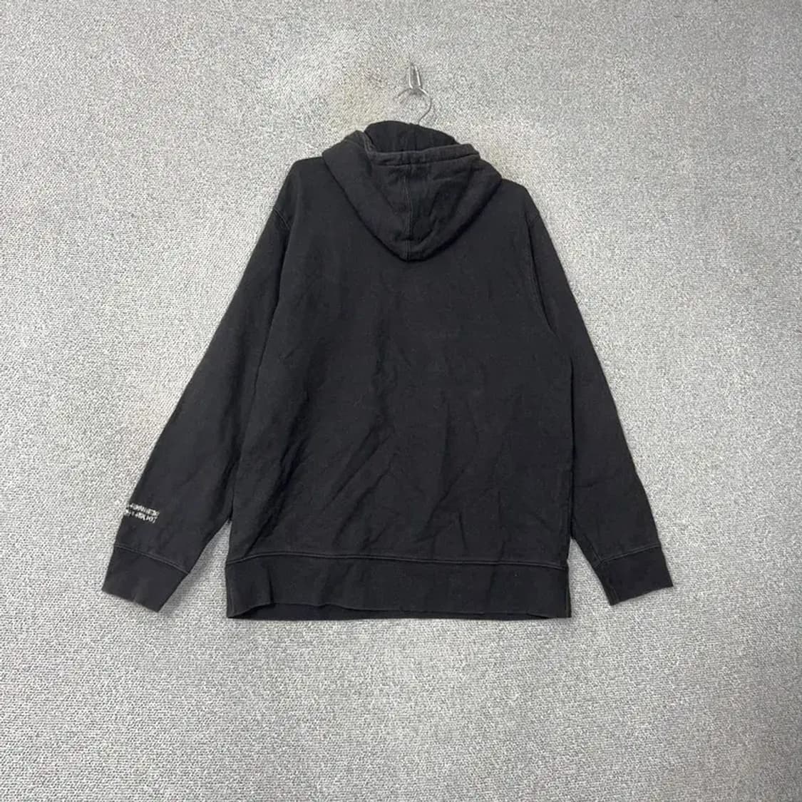 아임낫어휴먼비잉 프린팅 블랙 후드티 XL 상품이미지2