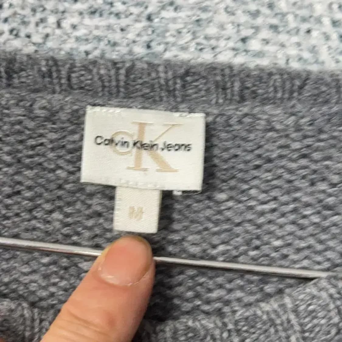 캘빈클라인 그레이 울 니트 M 상품이미지5