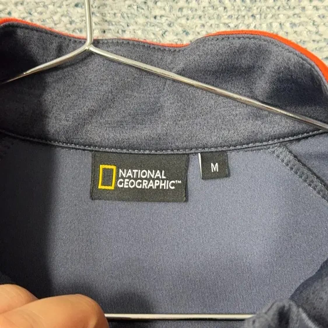 내셔널지오그래픽 네이비 로고 완장 기능성 집업 M 상품이미지3