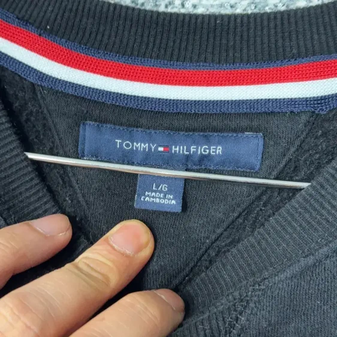 타미힐피거 블랙 캐주얼 맨투맨 L 상품이미지3