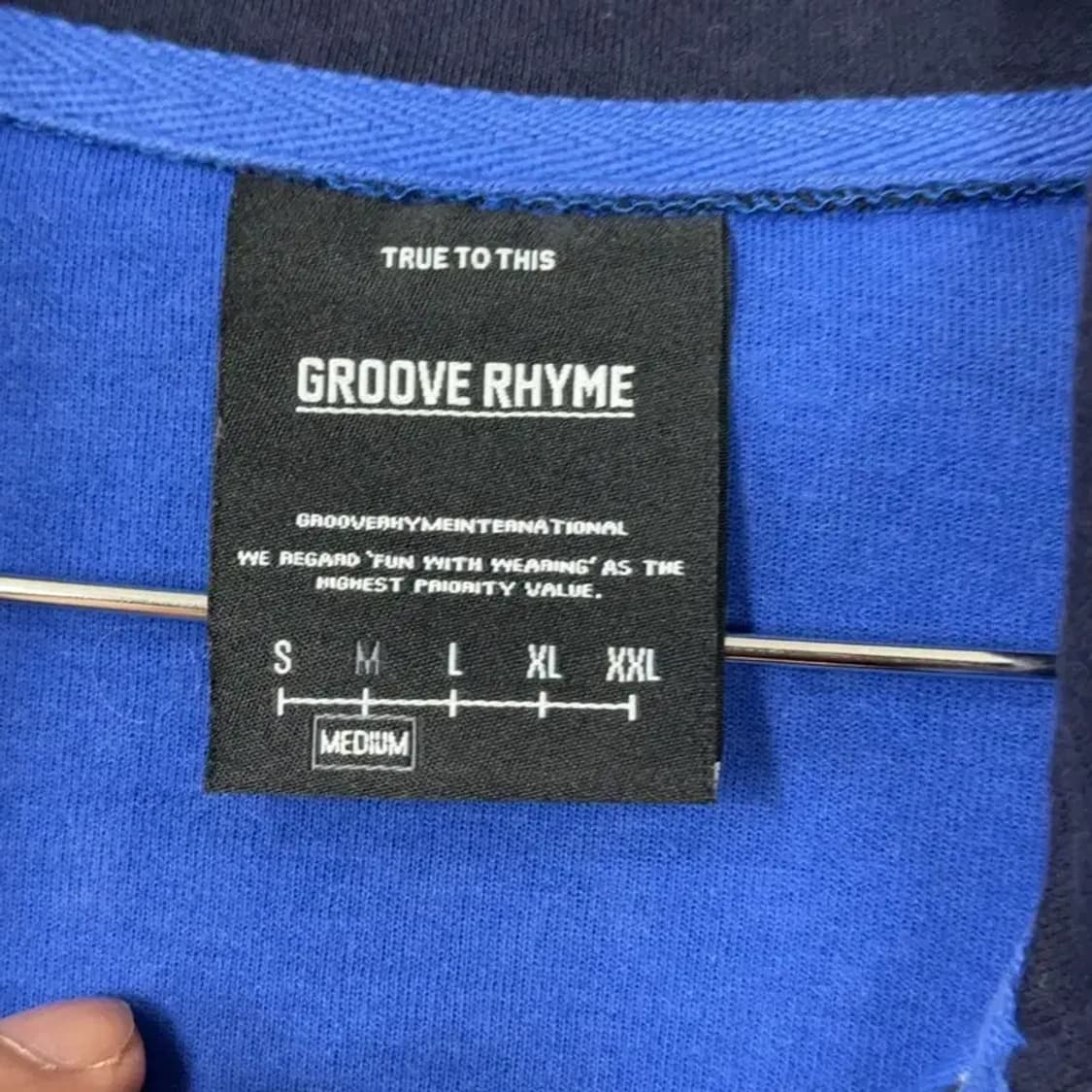 그루브라임 반집업 빈티지 맨투맨 M 상품이미지3