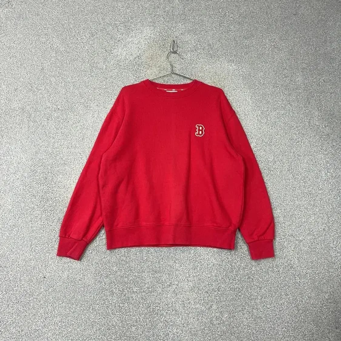 MLB 보스턴 로고 레드 오버핏 맨투맨 90 상품이미지1