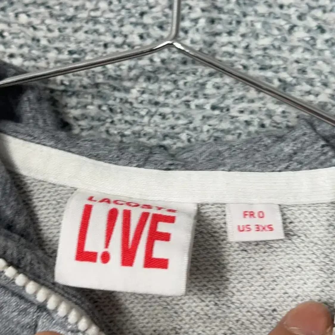 라코스테 그레이 여성 로고 후드집업 85 상품이미지3
