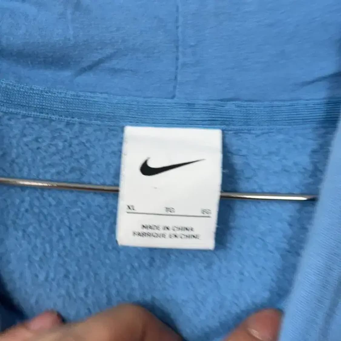 나이키 빈티지 프린팅 블루 오버핏 후드티 XL 상품이미지3
