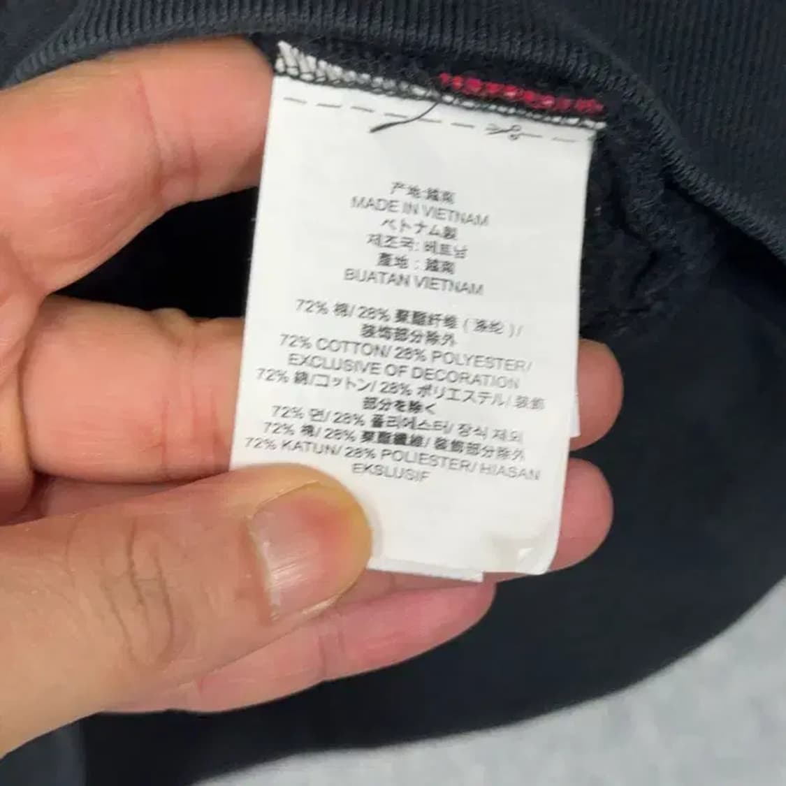 반스 프린팅 블랙 후드티 S 상품이미지4