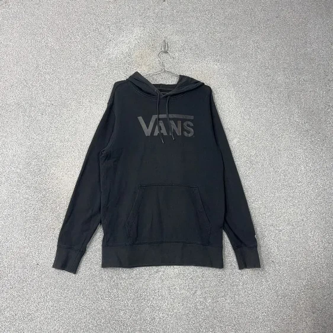 반스 올블랙 로고 오버핏 후드티 M 상품이미지1