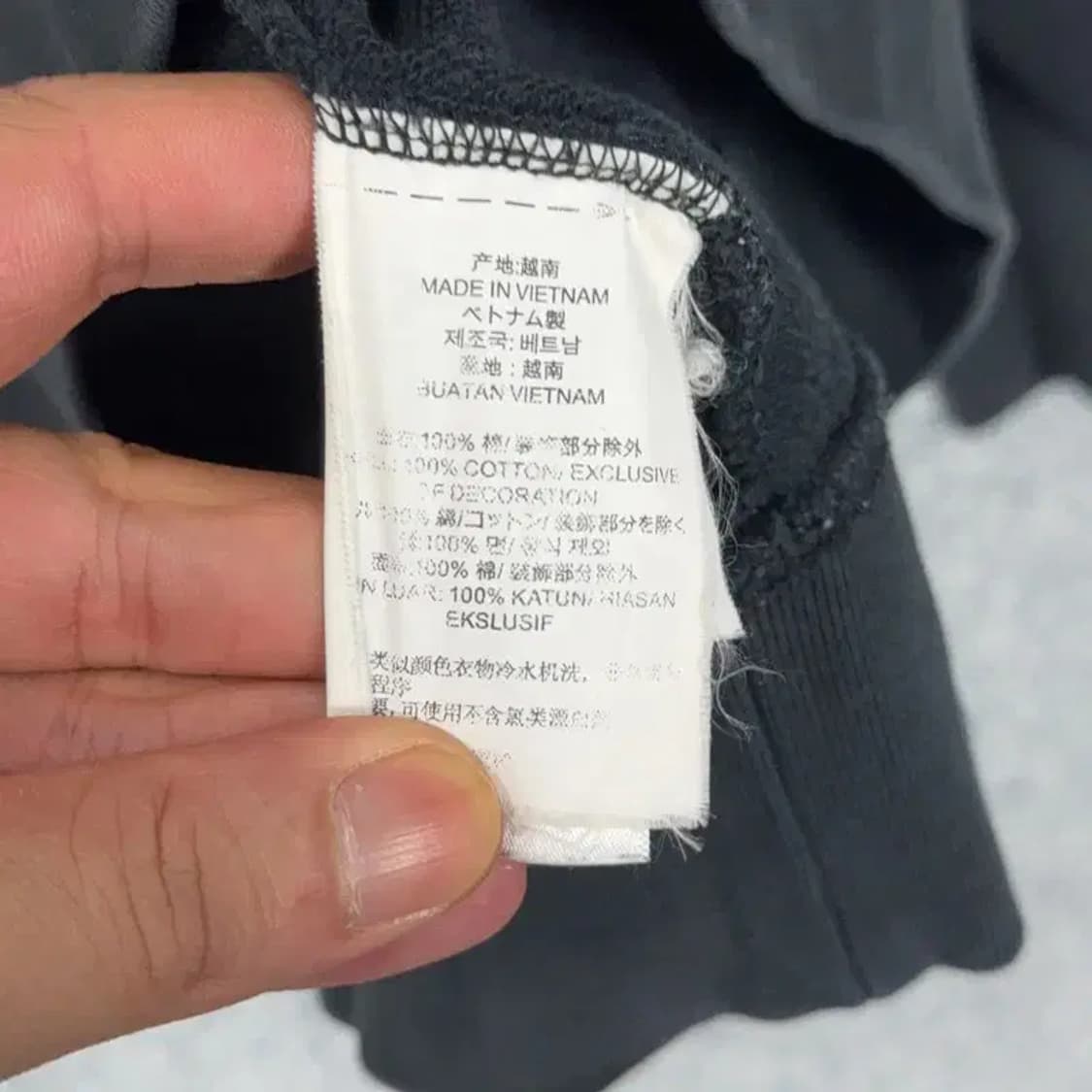 반스 올블랙 로고 오버핏 후드티 M 상품이미지4