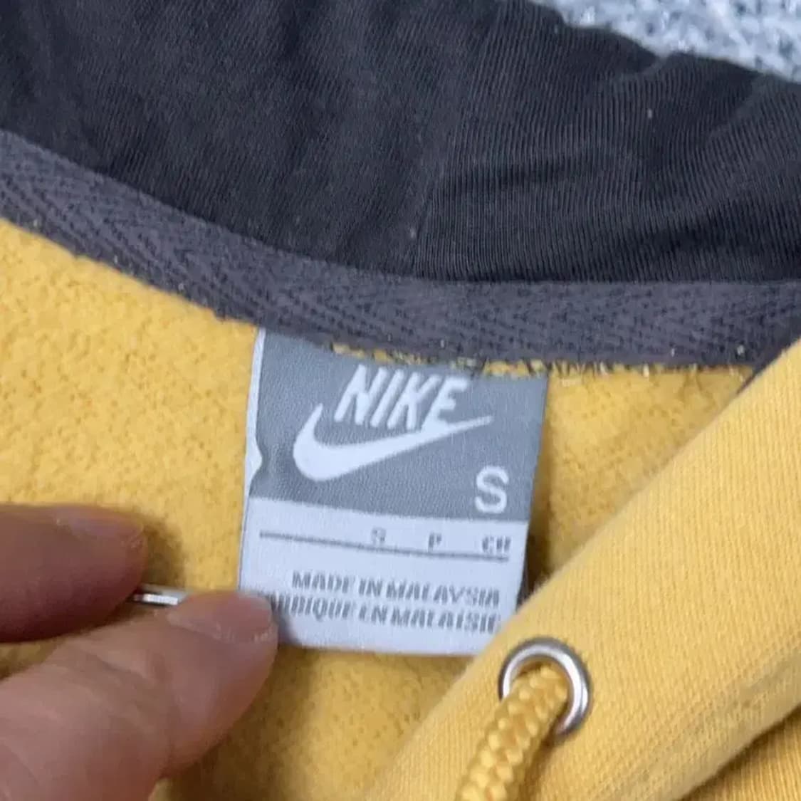 나이키 프린팅 옐로우 후드티 S 상품이미지3