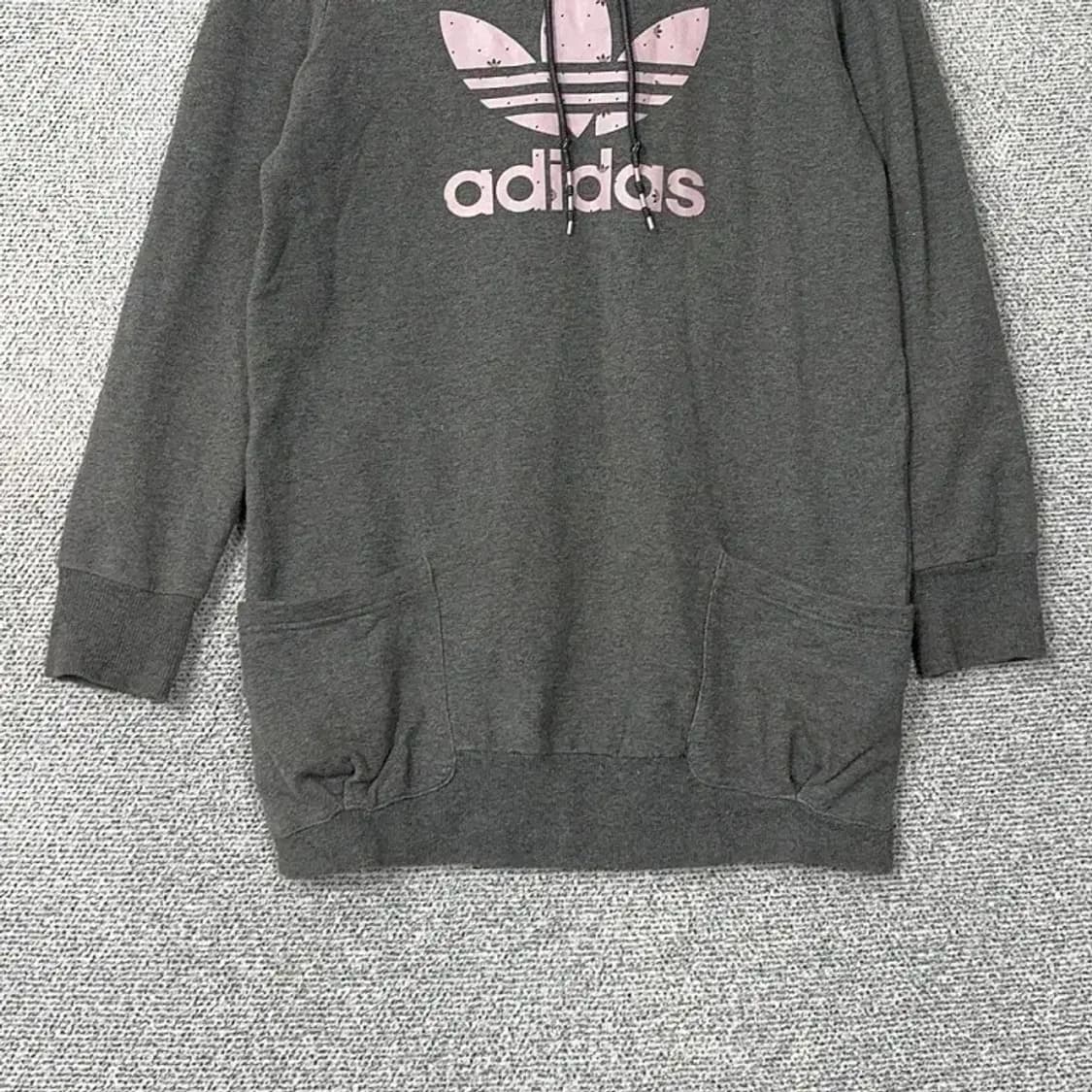 아디다스 빅로고 그레이 후드 원피스 90 상품이미지4