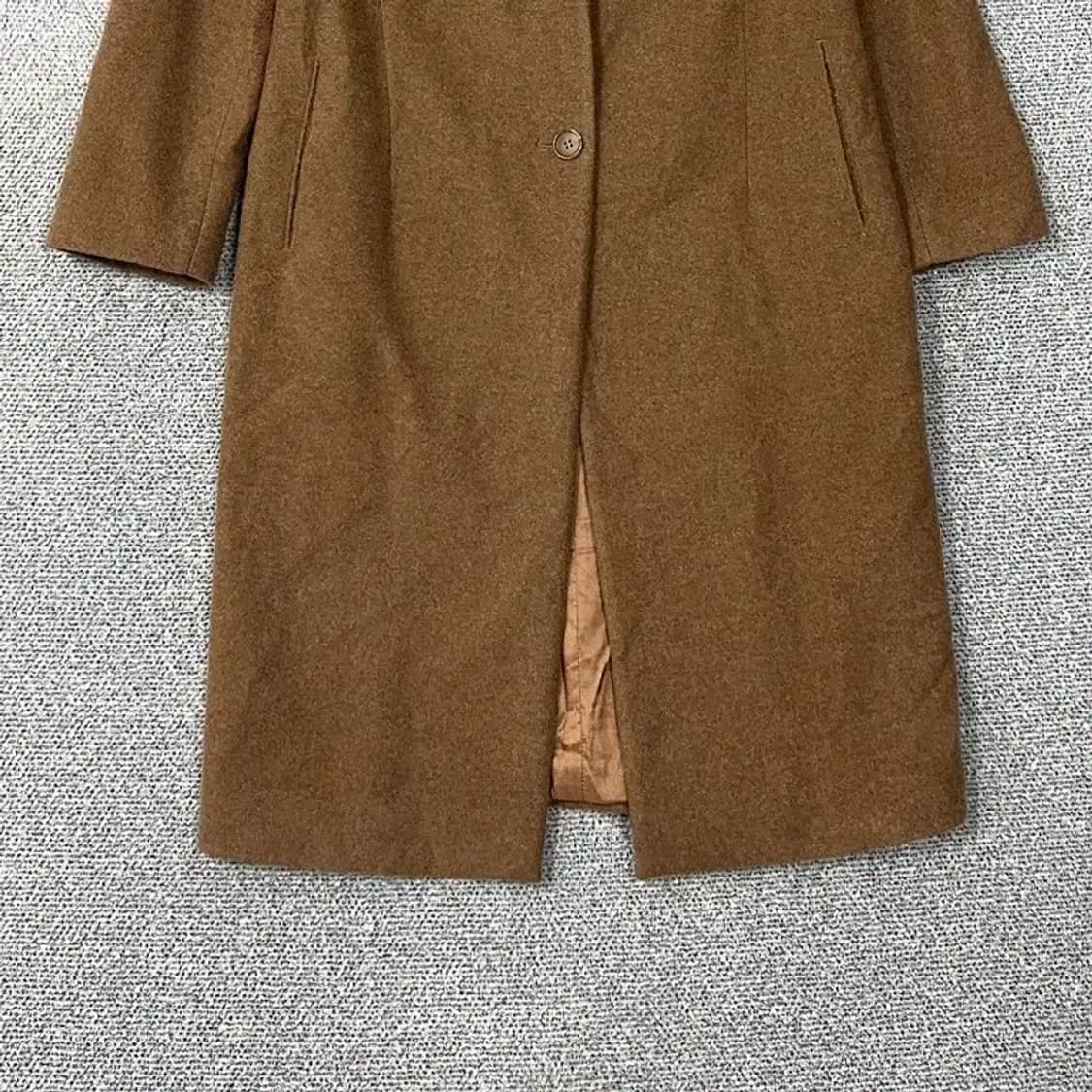 DKNY 브라운 투버튼 울 코트 S 상품이미지4