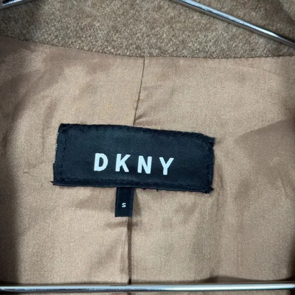 DKNY 브라운 투버튼 울 코트 S 상품이미지5