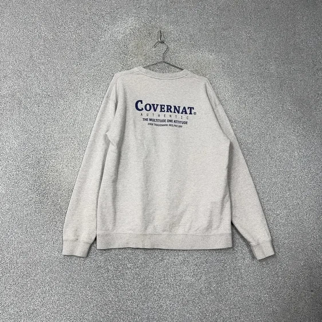 커버낫 백프린팅 그레이 맨투맨 XL 상품이미지2