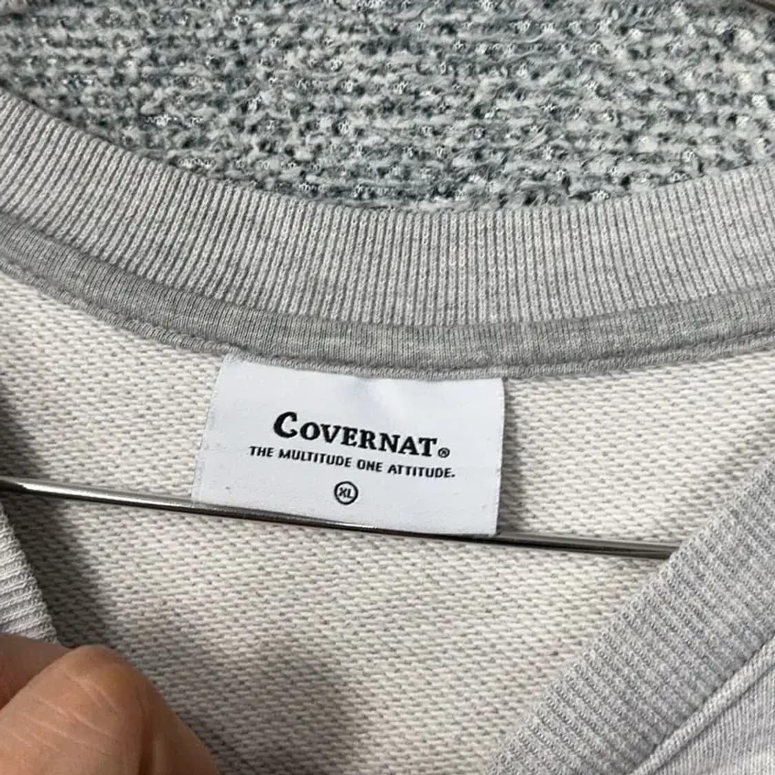 커버낫 백프린팅 그레이 맨투맨 XL 상품이미지3