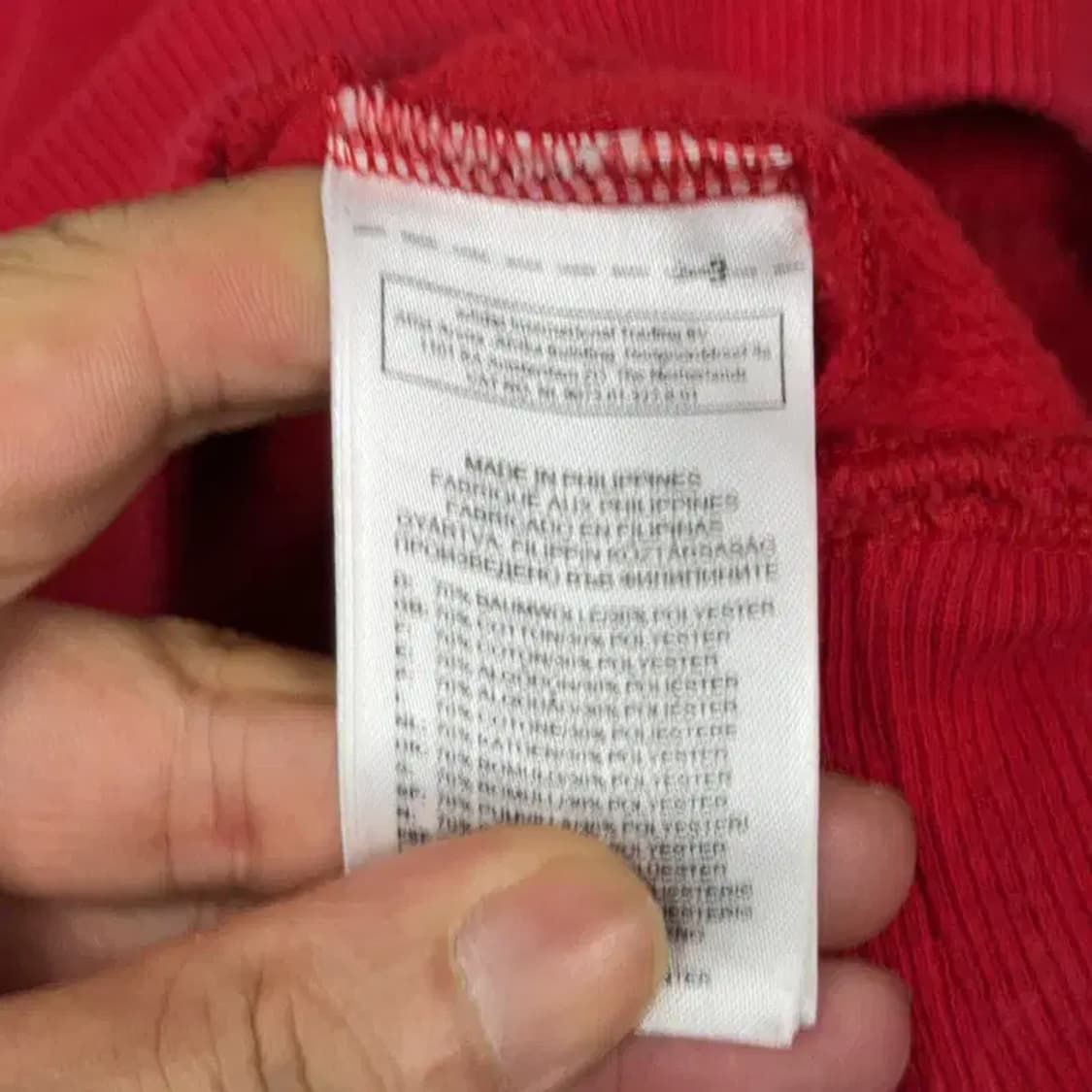 아디다스 트레포일 불꽃로고 레드 후드티 M 상품이미지4