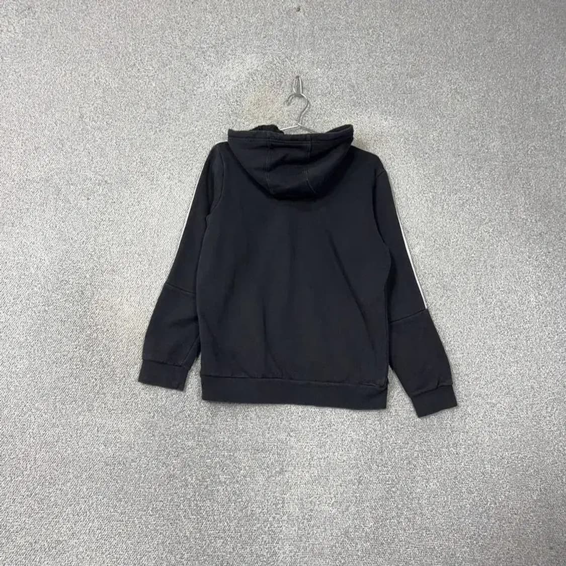 아디다스 삼선 로고 블랙 후드티 XL 상품이미지2