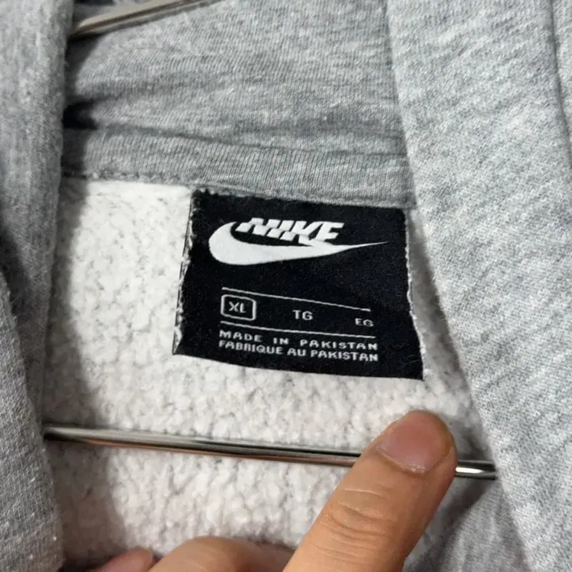 나이키 스우시 로고 그레이 후드티 XL 상품이미지3