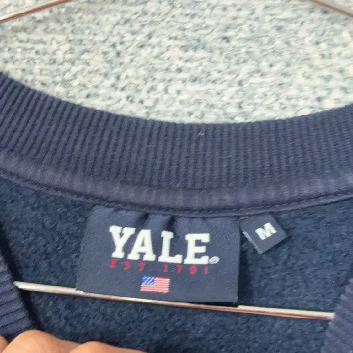 예일 불독 로고 오버핏 스웻셔츠 맨투맨 M 상품이미지3