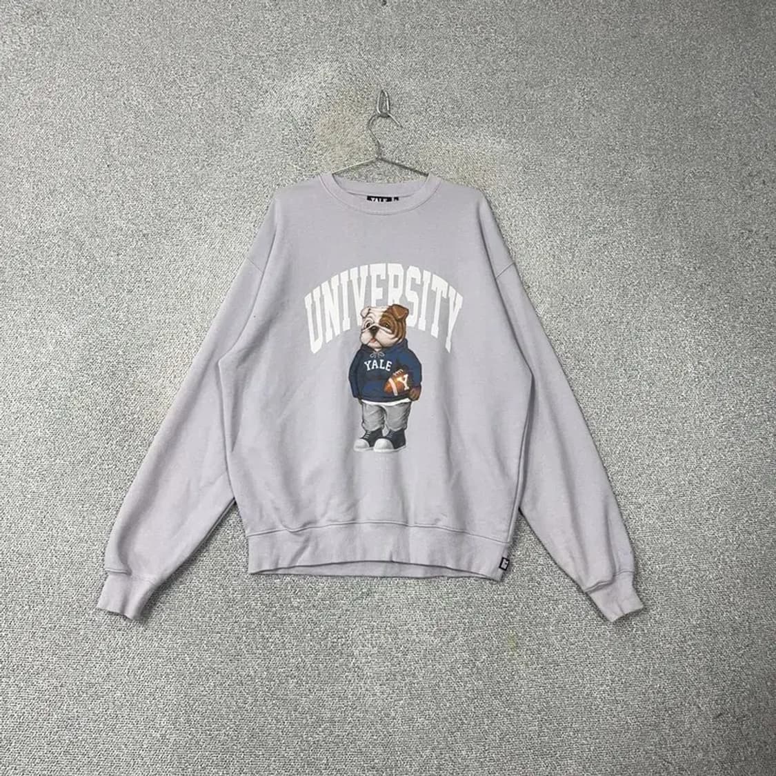 예일 불독 프린팅 오버핏 스웻셔츠 맨투맨 XL 상품이미지1