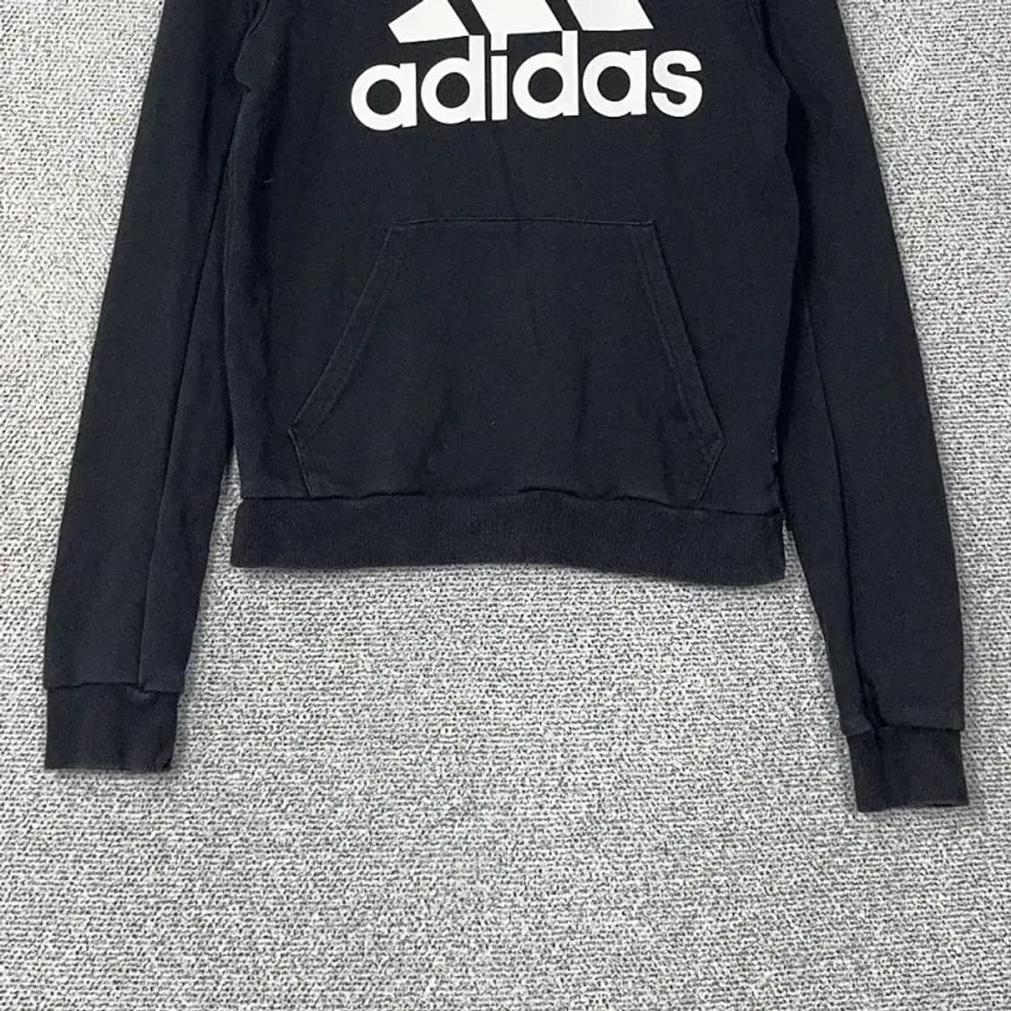 아디다스 빅로고 프린팅 블랙 후드티 M 상품이미지4