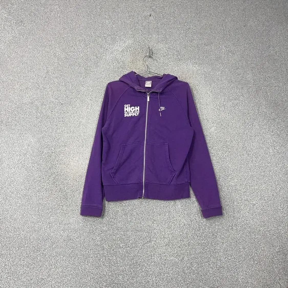 나이키 로고 프린팅 빈티지 퍼플 후드집업 M 상품이미지1
