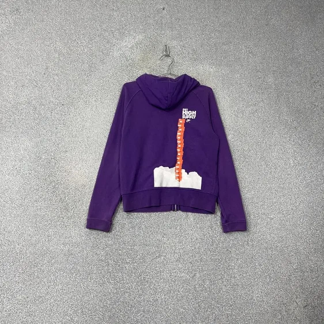 나이키 로고 프린팅 빈티지 퍼플 후드집업 M 상품이미지2