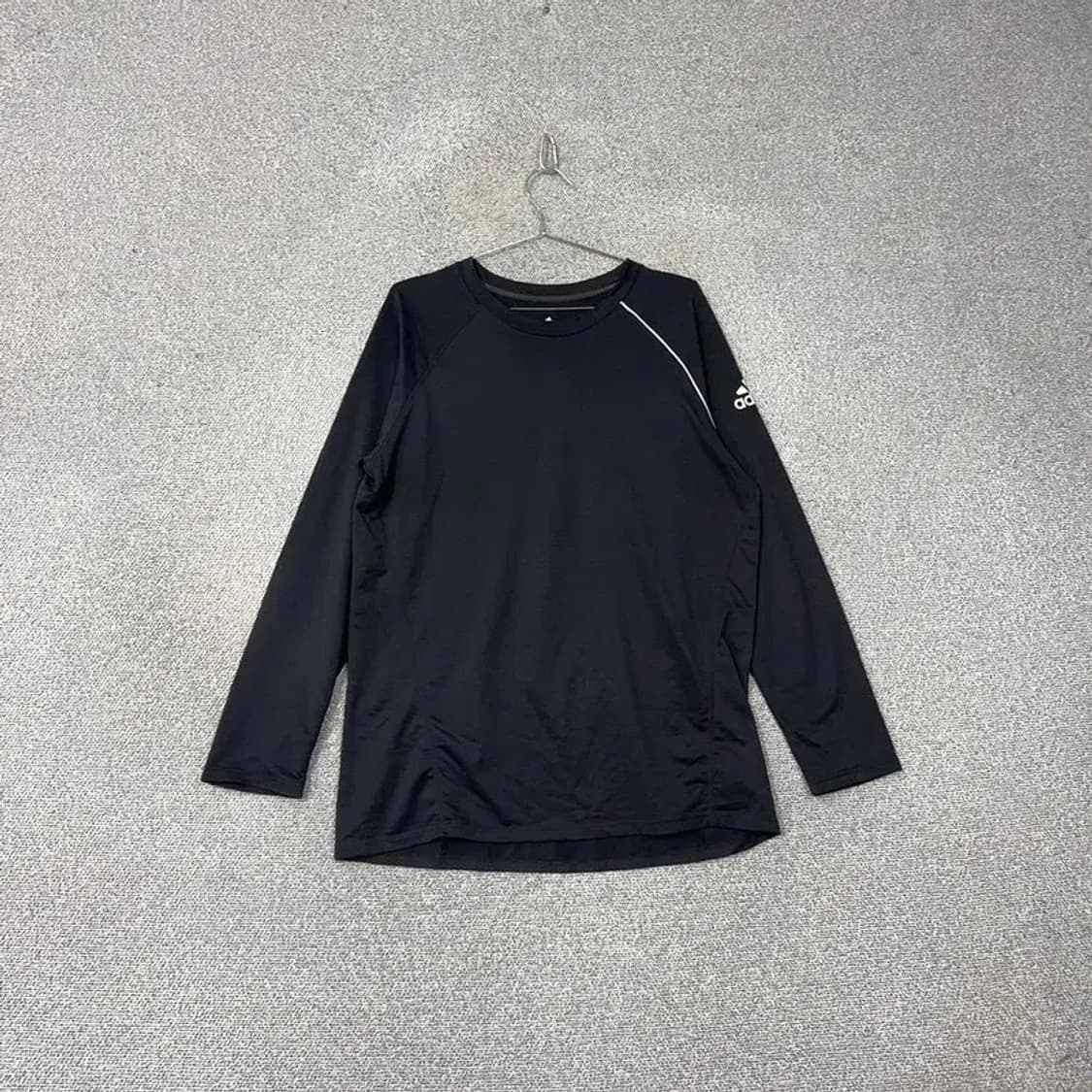 아디다스 블랙 로고 기능성 운동 긴팔티 105 상품이미지1