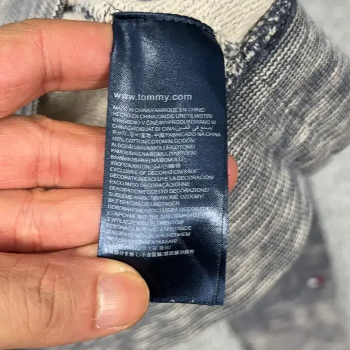 타미힐피거 포켓 그레이 니트 맨투맨 S 상품이미지4