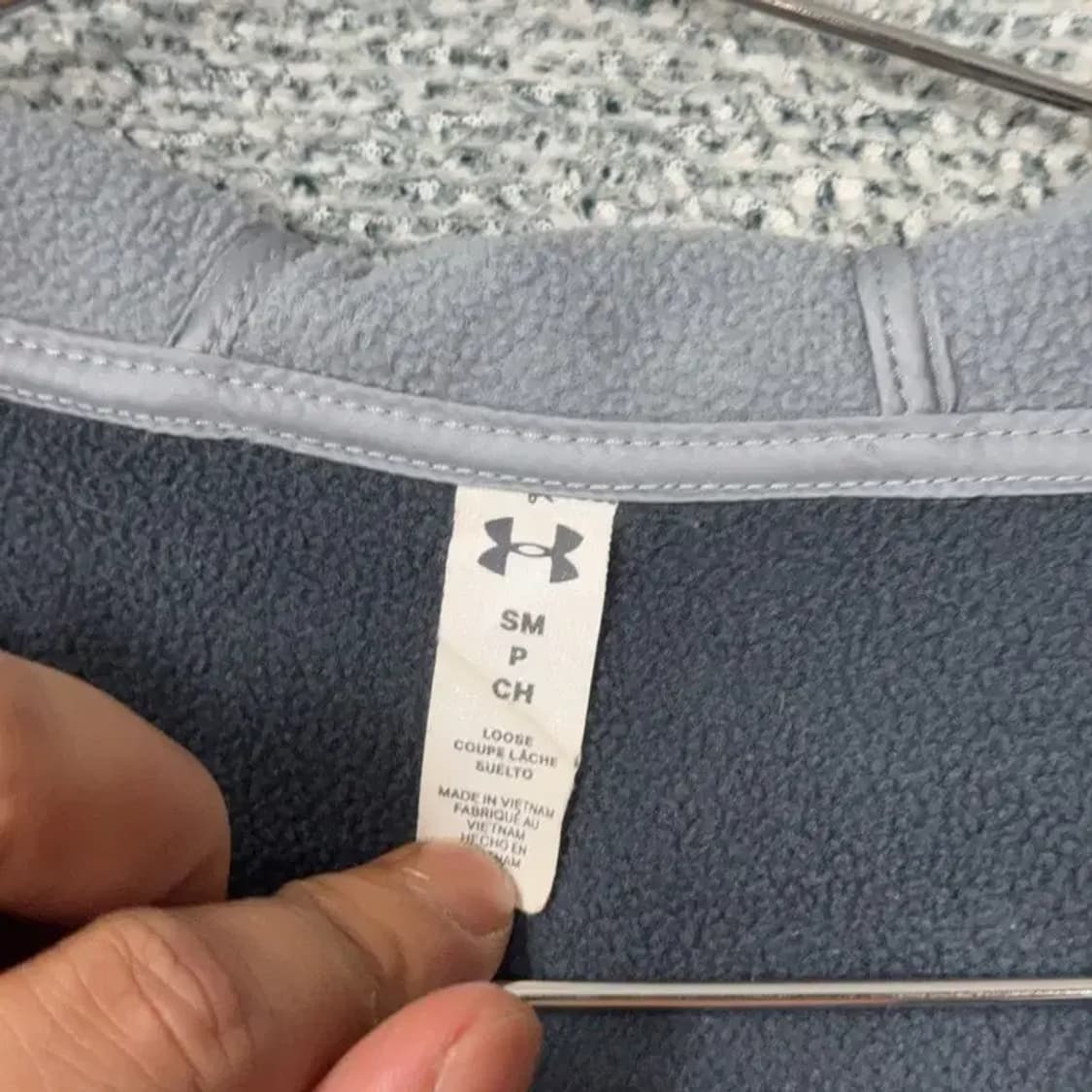 언더아머 로고 그레이 기능성 집업 S-M 상품이미지3