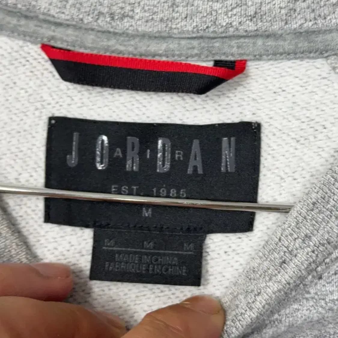 조던 로고 그레이 맨투맨 M 상품이미지3
