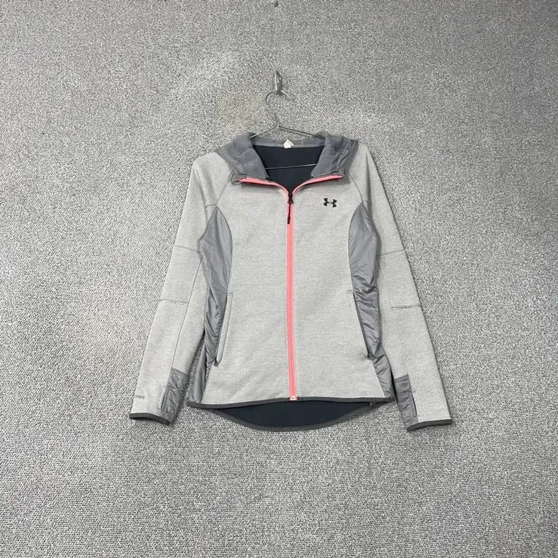 언더아머 로고 그레이 기능성 집업 S-M 상품이미지1