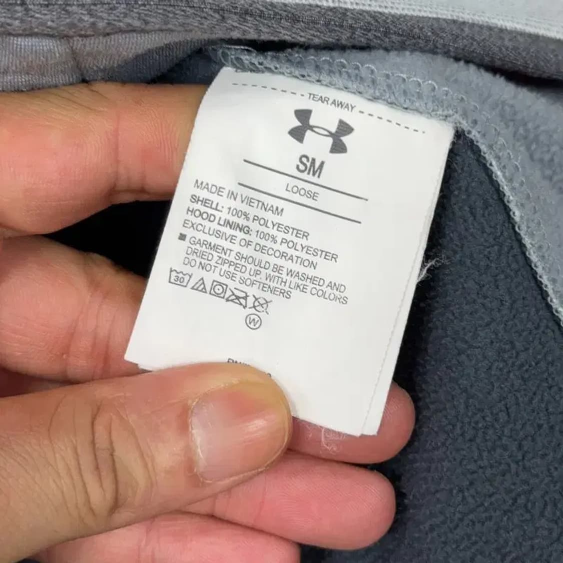 언더아머 로고 그레이 기능성 집업 S-M 상품이미지4