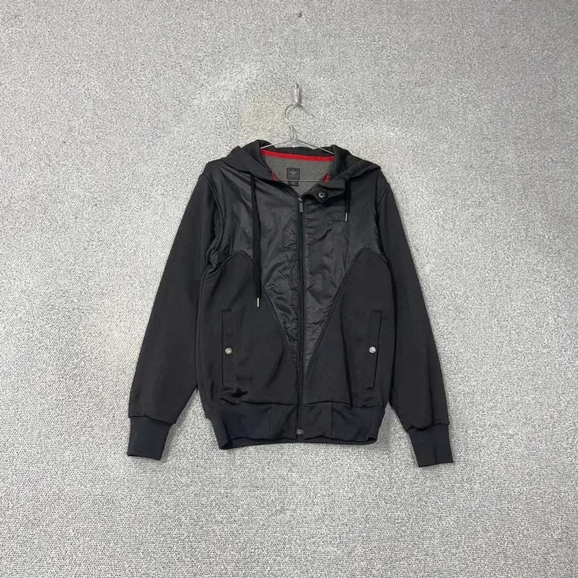 아디다스 흑탭 올블랙 후드집업 90 상품이미지1