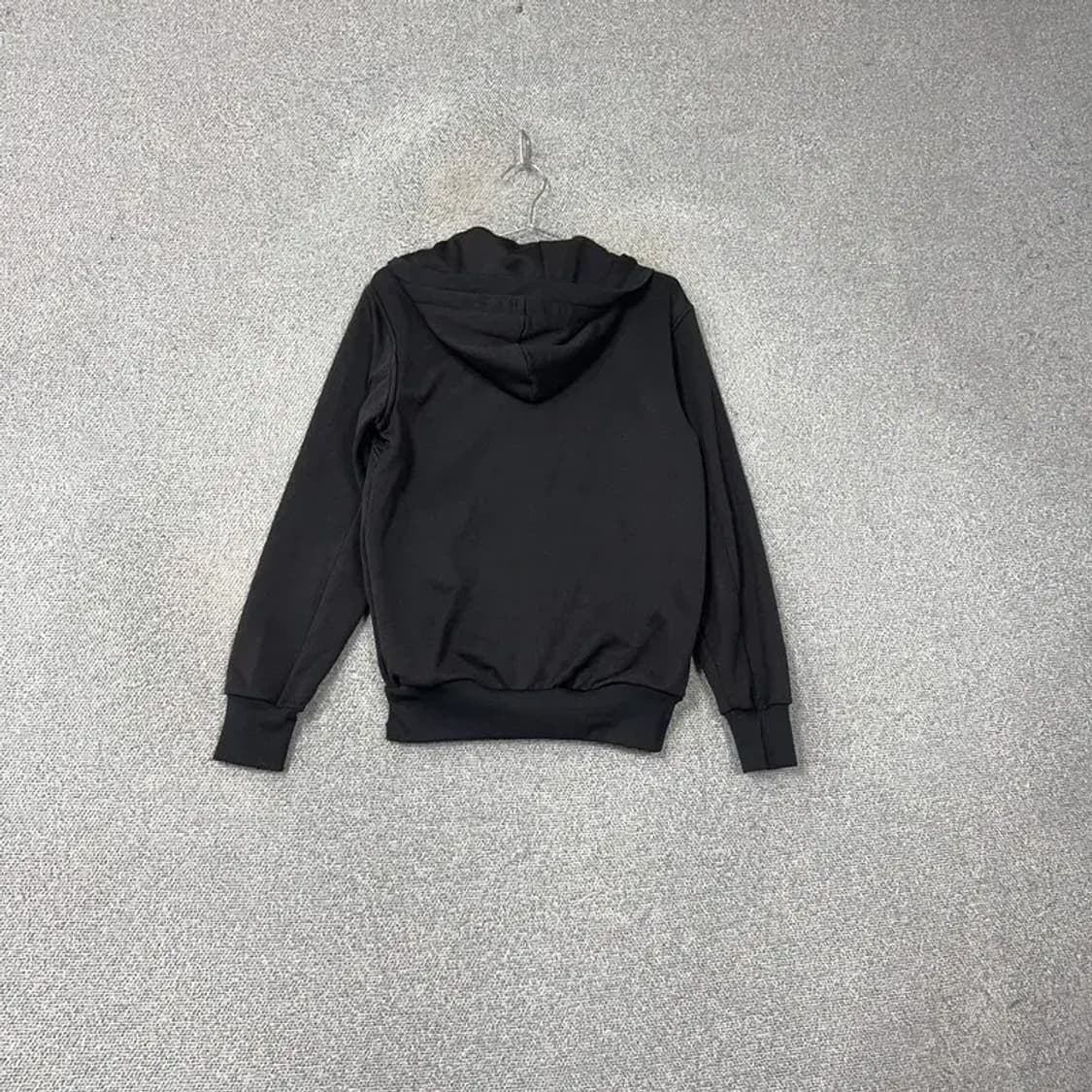 아디다스 흑탭 올블랙 후드집업 90 상품이미지2