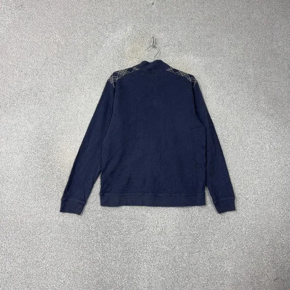 해지스 네이비 로고 버튼 코튼 니트 105 상품이미지2