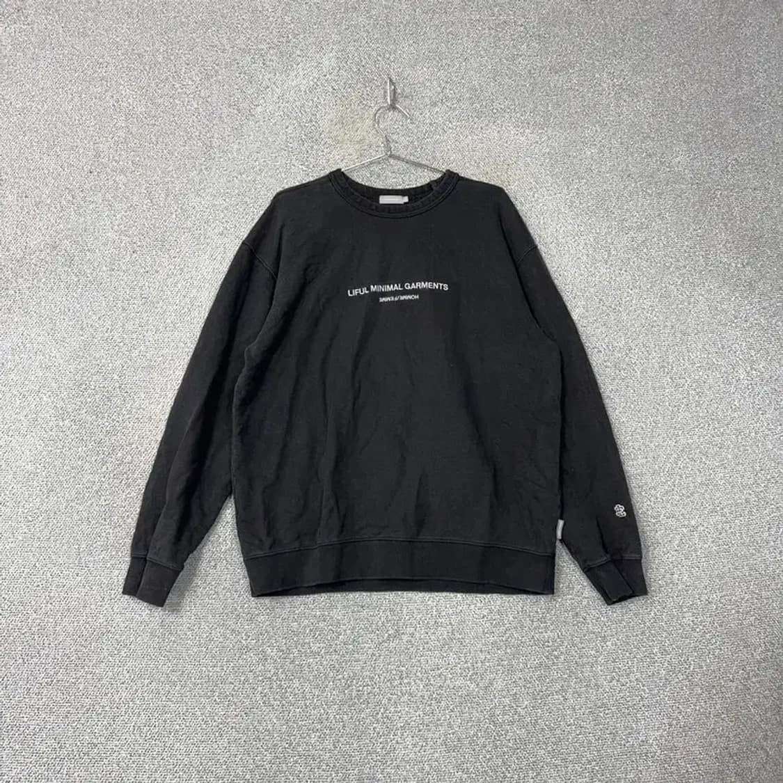 라이풀 스펠로고 캐주얼 오버핏 맨투맨 L 상품이미지1